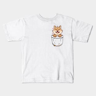 Pocket Shiba Inu Kids T-Shirt